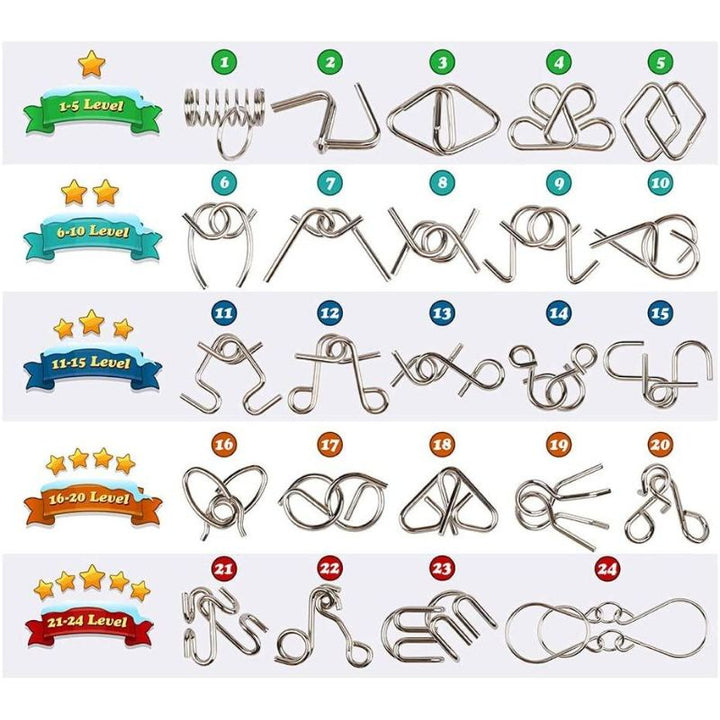 Coffret Knobelspiele 8 Teile aus Metall