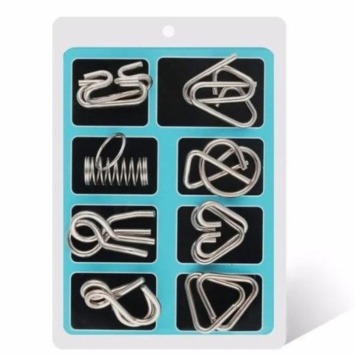Coffret Knobelspiele 8 Teile aus Metall