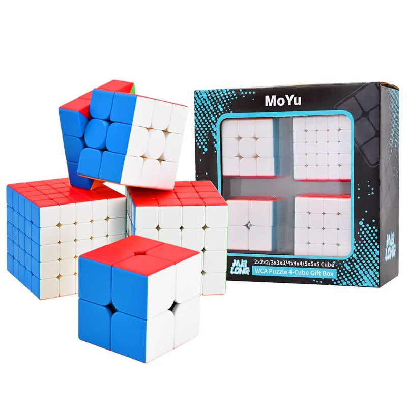 Coffret Rubik's Cube MoYu 4 pièces – Tête-Dure