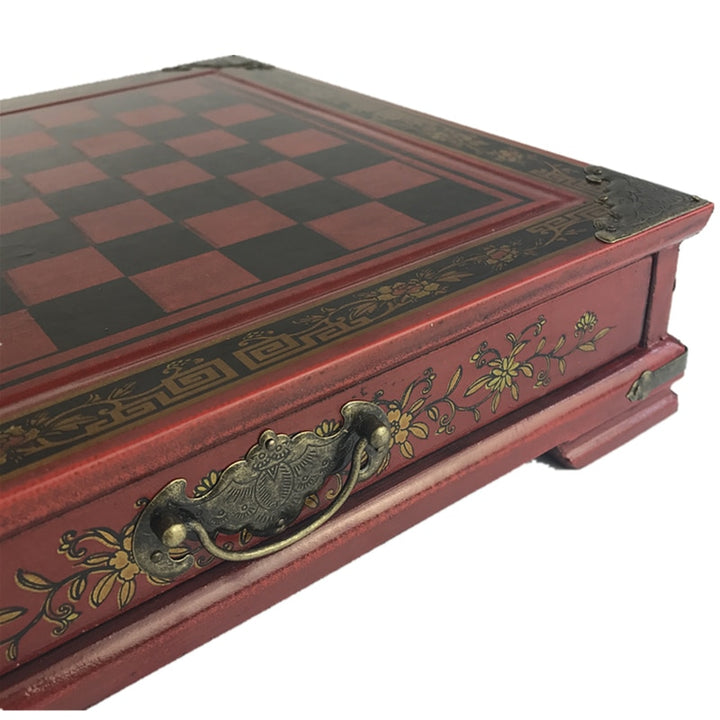 jeu d'échec en bois artisanal