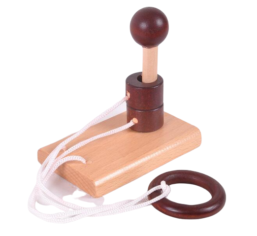 casse tete bois corde boule