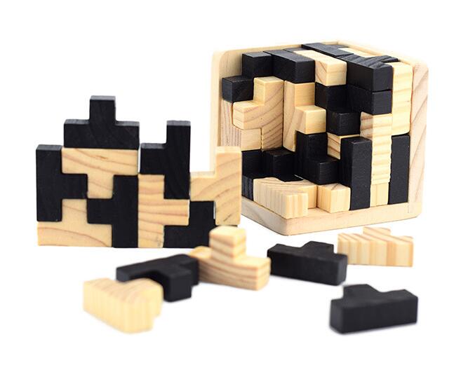 casse tete en bois cube en cube
