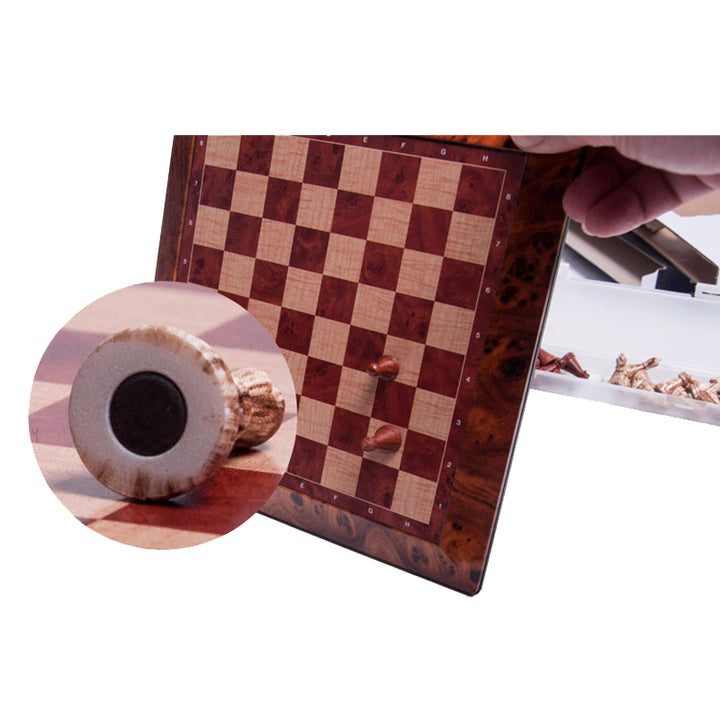 jeu echec en bois magnetique
