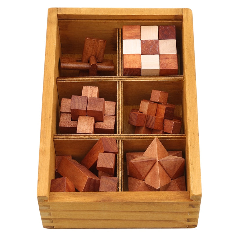 coffret casse tete en bois