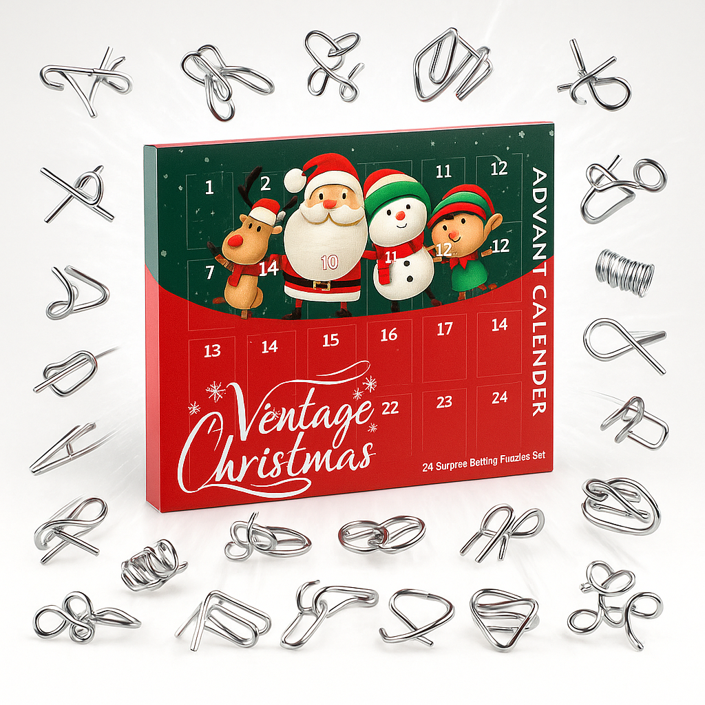Calendario De Adviento Rompecabezas 2025 - 24 Días Con Puzzles De Metal Y Madera, Para Adultos Y Niños