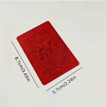 Mazzo di carte da gioco impermeabile – Design rosso effetto rosa