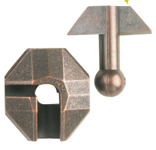 Huzzle Knobelspiele aus Metall Palermo Zitrone