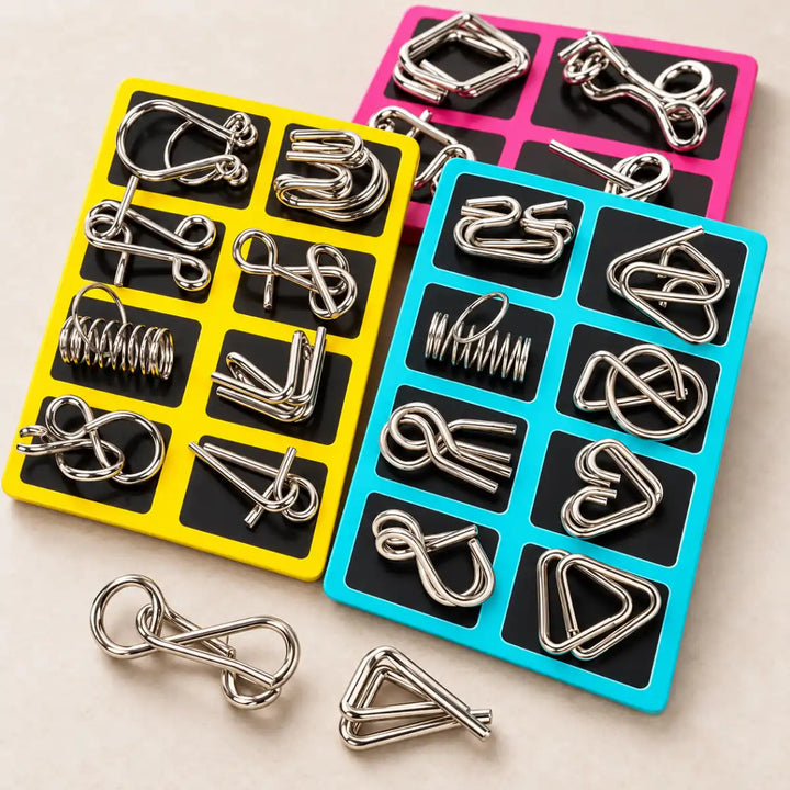 Coffret Knobelspiele 8 Teile aus Metall
