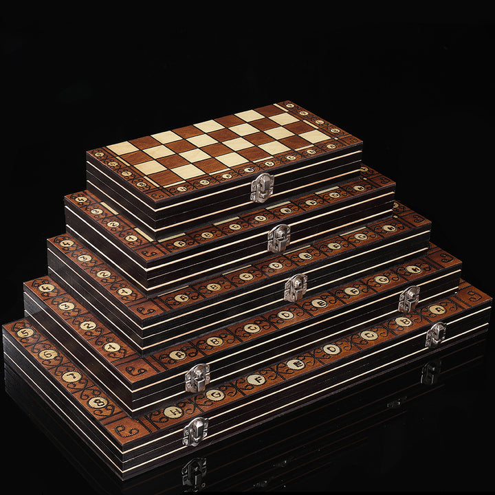 Coffret 3 en 1 : jeu d'échecs, dames et backgammon