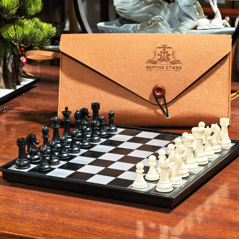 Jeu D'Échecs Magnétique Portable - Échiquier 32 Pièces Magnétiques Pour Famille Et Voyages