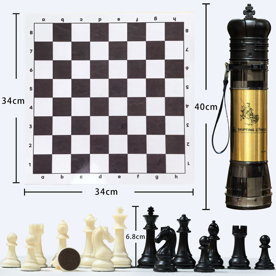 Tragbares königliches Schachspiel