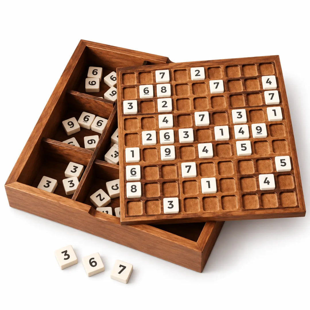 Sudoku en bois premium - coffret design