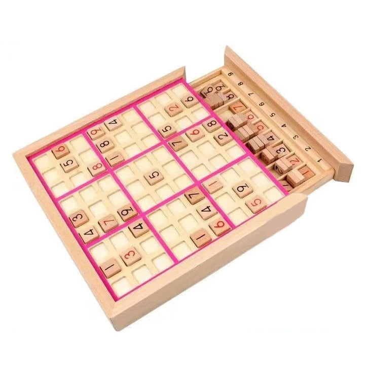 Sudoku en bois rouge