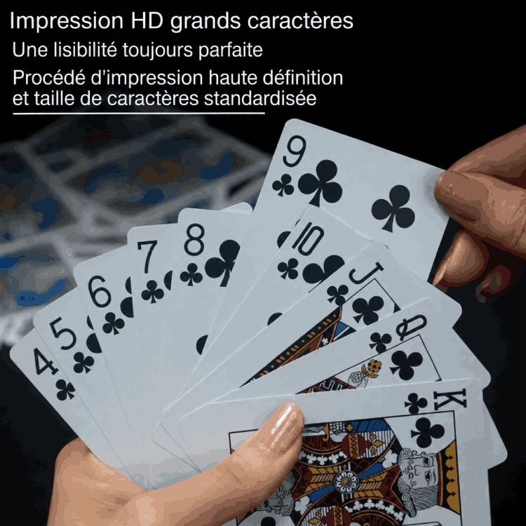 Mazzo di carte da gioco classico impermeabile - Blu