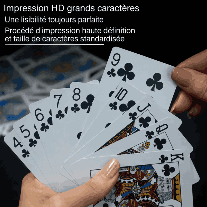 Mazzo di carte da gioco classico impermeabile - Blu