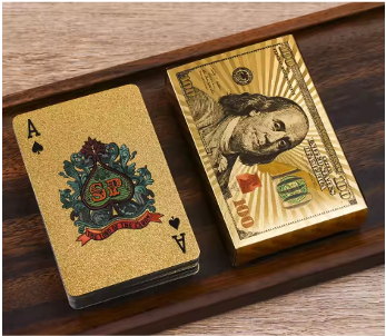 Juego de Cartas Impermeables Oro