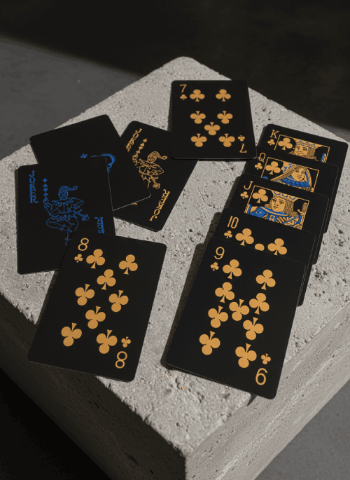 Set di carte impermeabili – Design elegante oro e nero & indistruttibile