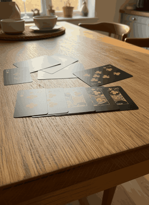 Set di carte impermeabili – Design elegante oro e nero & indistruttibile