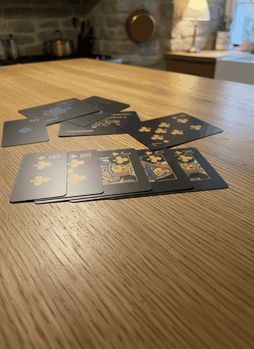Set di carte impermeabili – Design elegante oro e nero & indistruttibile
