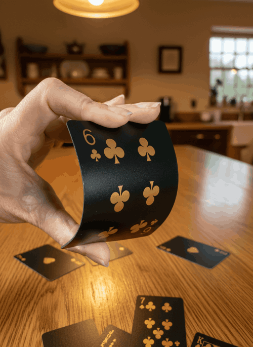 Set di carte impermeabili – Design elegante oro e nero & indistruttibile