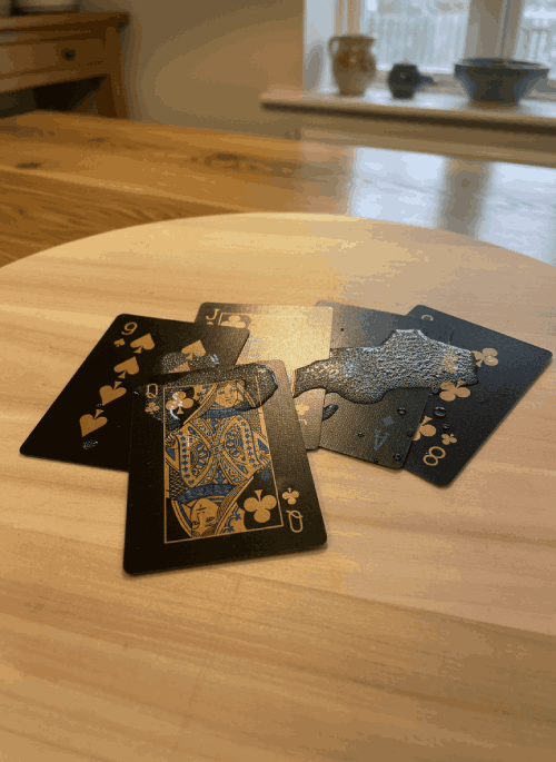 Set di carte impermeabili – Design elegante oro e nero & indistruttibile
