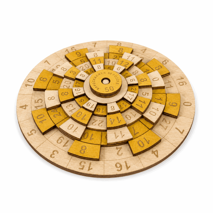Casse-tête Coffre-fort 50 – Puzzle mathématique en bois