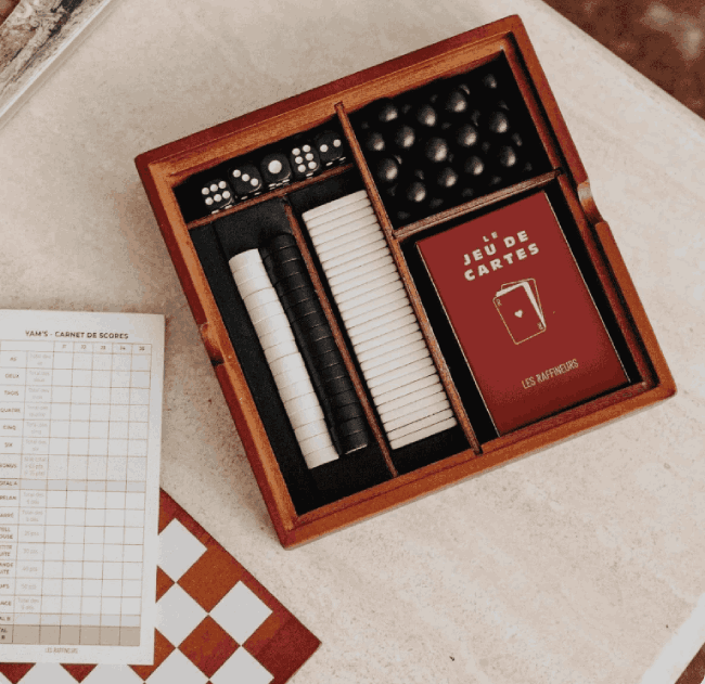 6-in-1-Multispiel-Set aus Holz