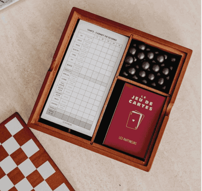 6-in-1-Multispiel-Set aus Holz