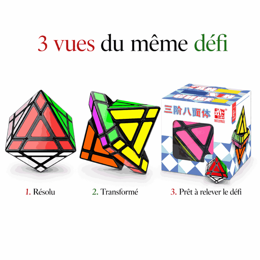Casse-tête FanXin Octaèdre 3x3 en cours de manipulation