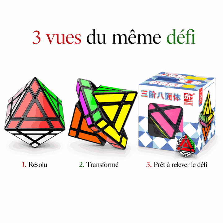 Casse-tête FanXin Octaèdre 3x3 en cours de manipulation