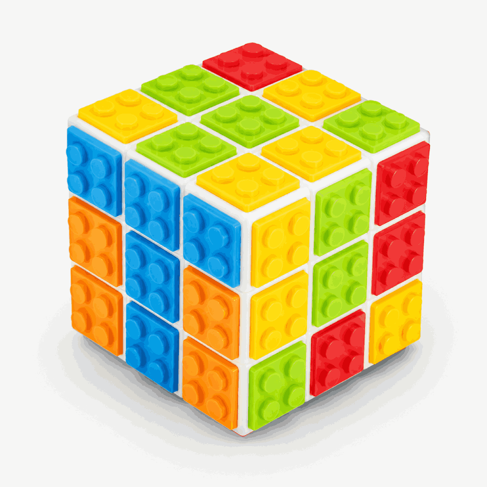 Konstruktionswürfel 3x3 – 2-in-1-Knobelspiel