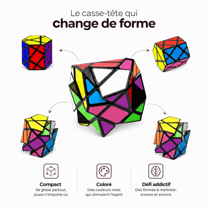 Hexagonalprisma-Würfel 3x3 – Verformbares Knobelspiel