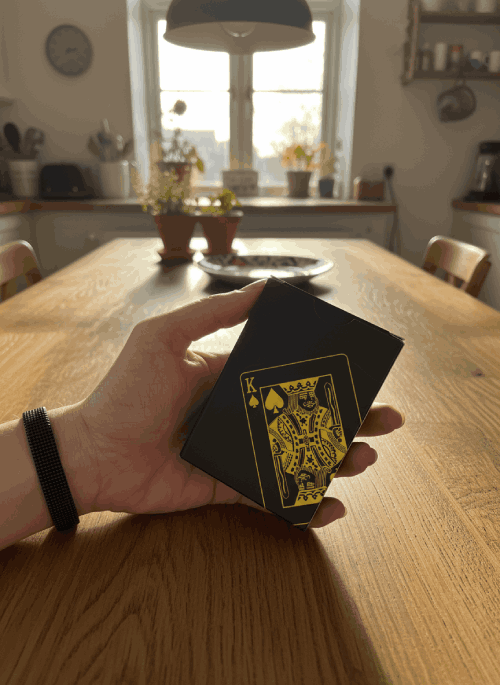 Set di carte impermeabili – Design elegante oro e nero & indistruttibile