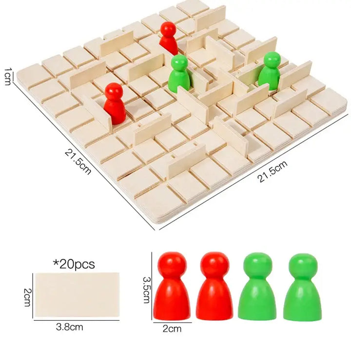 Wettstreit der Wege – Strategiespiel aus Holz (2–4 Spieler)