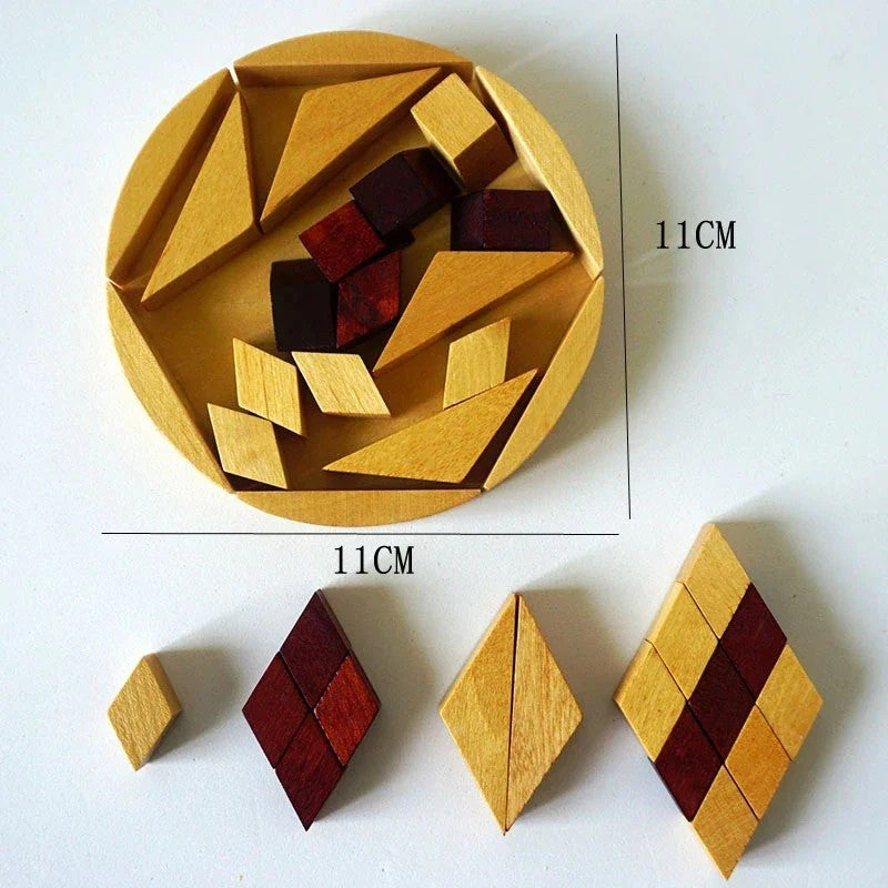 Tangram mosaïque en bois – format 11 cm