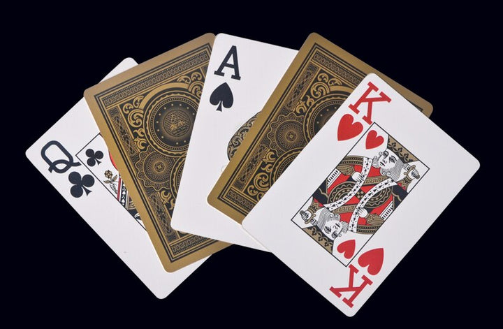 carte de poker doré