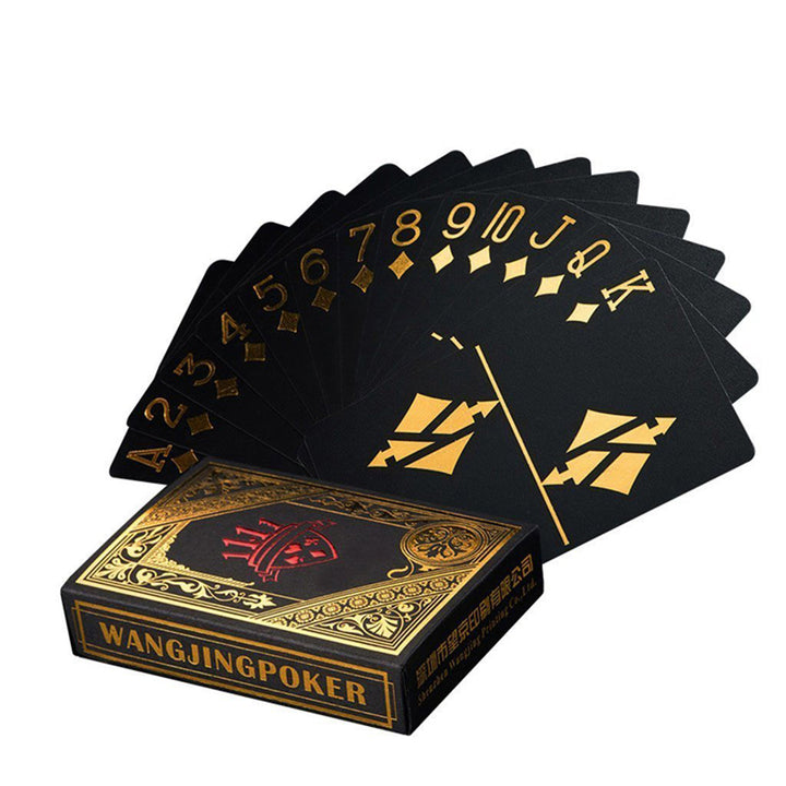 Jeu de cartes étanches or sur fond noir