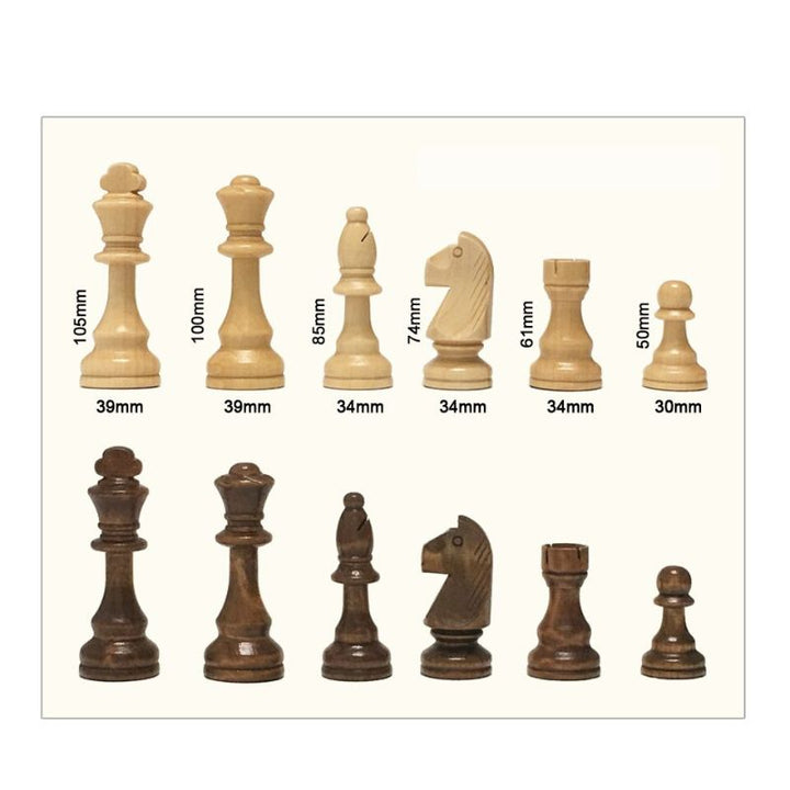 Piece d'échecs en Bois Taille 8