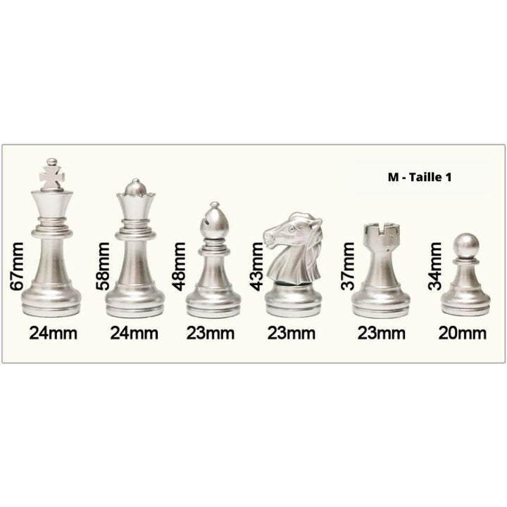Pièces d'échecs Magnétique Taille 1