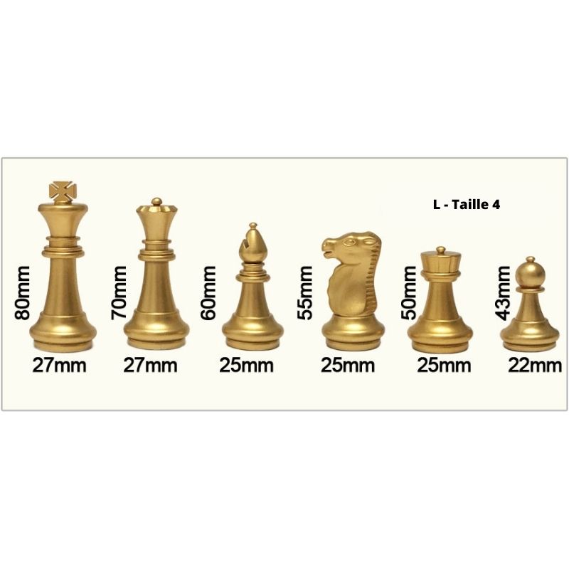 Pièces d'échecs Magnétique Taille 4