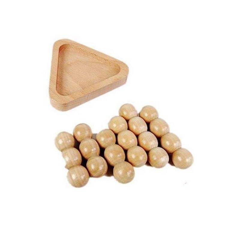 Casse tête en bois la pyramide de boules avec 6 pièces, jeux de société